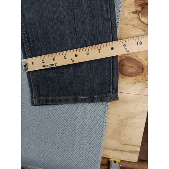 Sean John Clayton Jeans Mens 41X32 Charcoal Fade Slim Straight Fit Flaps Street - Picture 12 of 13
